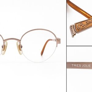 Marchon Tres Jolie Rose Gold Glasses |‎ Style 136 | 53-17-135 Rx Lenses
